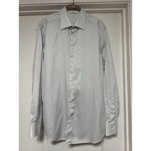 SuitSupply, Men's Traveler Slim Fit‎ Dress Shirt, White w/Stripes,  41/16